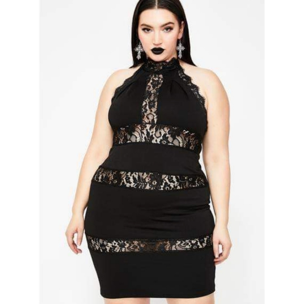 💙Black Halter dress
